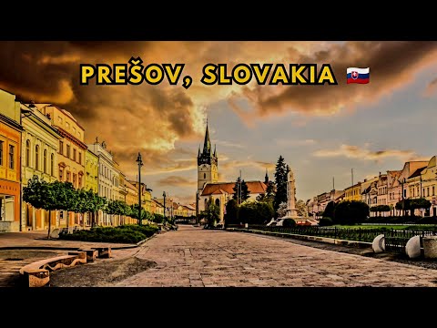 Walking in Prešov Slovakia 🇸🇰 Main Street Landmarks & Historic Walk | 4K