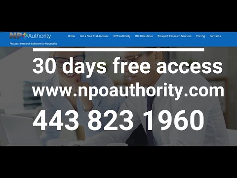free 30 days access nonprofit software - NPO Authority