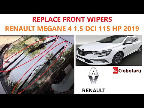 How to replace front wipers on Renault Megane 4 (2019) 1.5 DCI 115Hp