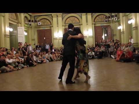  Sebastian Jimenez  and  Maria Ines Bogado  are  dancing  to  a  vals  at  Łódź Tango Salon Festival  in  2014