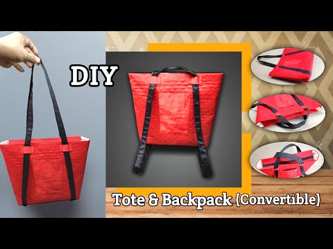 Easy Convertible Travel Backpack Purse DIY Tutorial | How to Craft a Unisex Totepack