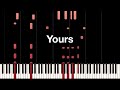 Conan Gray - Yours | Piano Cover (Synthesia Tutorial)