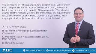 PMP Exam Question Explained | Learn with Asad Ullah Chaudhry