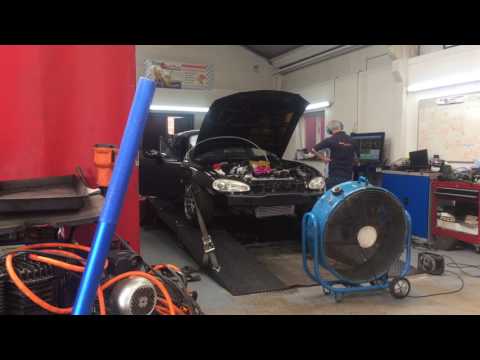 Mx-5 T28 turbo 255WHP Dyno run
