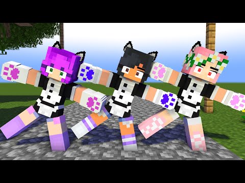 FIRST MEET MAID COUPLE DANCE APHMAU FRIENDS ZOEY AND MIA - MINECRAFT ANIMATION #shorts