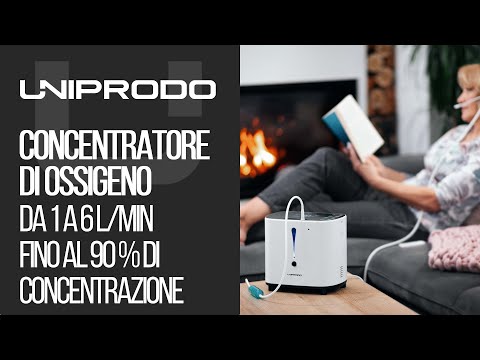 Video - Concentratore di ossigeno - Da 1 a 6 L/min - Fino al 90 % di concentrazione di ossigeno