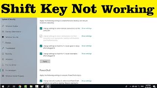 How To Solve Shift Key Not Working Problem In Windows 7/8/10 - Simple Tricks