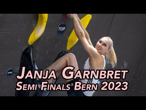 Janja Garnbret doing her thing at the semi final round at the IFSC World Championship Bern 2023