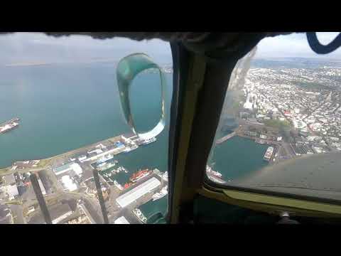 Douglas C-47 - That's All Brother - Landing in Reykjavík Iceland BIRK - Cockpit View