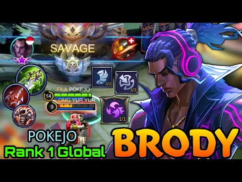 Brody Perfect SAVAGE!! - Top 1 Global Brody by POKEJO - Mobile Legends: Bang Bang