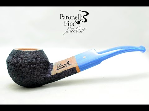 Pipa Paronelli radica rhodesian rusticata night blue fatta a mano - www.paronellipipe.com