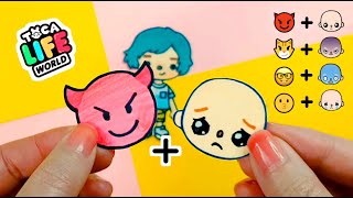 MIX Emojis & Emotions in Toca Life World - DIY Paper crafts - Toca Boca
