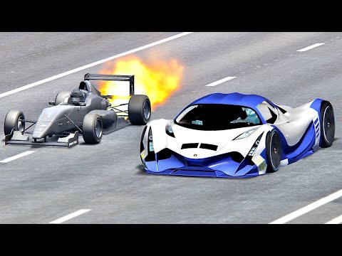 Devel Sixteen vs Formula Jet Engine - Drag Race 20 KM