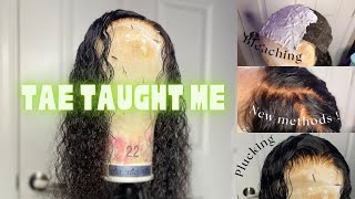 ARROGANT TAE METHOD ! HOW TO PLUCK YOU WIG + HOW TO BLEACH YOUR KNOTS!