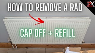 How To A Remove Radiator Completely - Cap Pipes & Drain/Refill Central Heating System