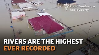 Exclusive: RFE/RL Drone Captures Scale Of Flooding As Kazakhstan Says Almost 100,000 Evacuated