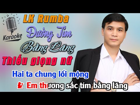 Karaoke Lk  Đường Tím Bằng Lăng Thiếu Giọng Nữ Song Ca Cùng Gia Tiến