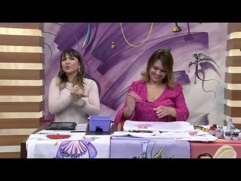 Mulher.com 07/16/2014 - Pink Painting with Colored Transfer by Eliana Rolim