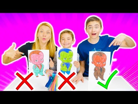 3 MARKER CHALLENGE #2 !!! - Mère VS Fils : Baby Boss, Minions, Licorne...