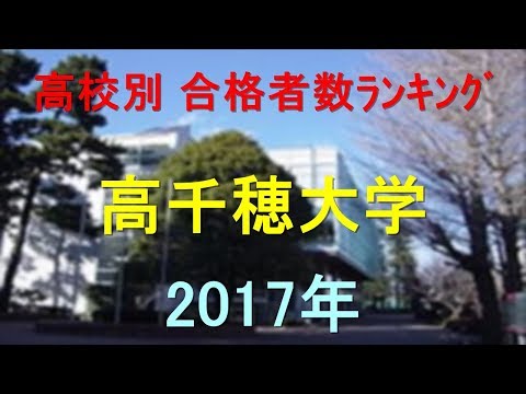 臨床検査学科 高千穂大学 高校別合格者数ランキング 2017年【グラフでわかる】