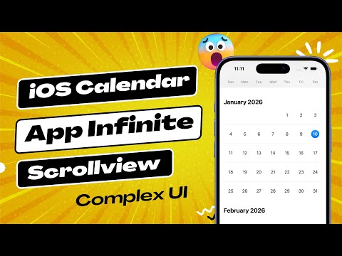 Complex UI: iOS Calendar App Infinite ScrollView - SwiftUI - Xcode 26