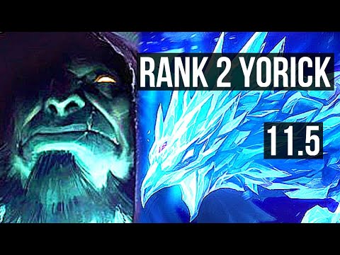 YORICK vs ANIVIA (TOP) | Rank 2 Yorick, 1700+ games, 1.4M mastery | BR Challenger | v11.5