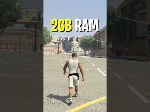 Playing GTA 5 in 2GB Ram PC 😲 #gta #gtashorts