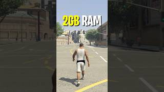 Playing GTA 5 in 2GB Ram PC 😲 #gta #gtashorts