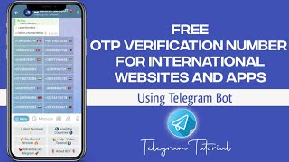 How to get FREE SMS VERIFICATION NUMBER on Telegram | Telegram Bot Tutorial