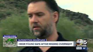 Hiker found safe after missing overnight