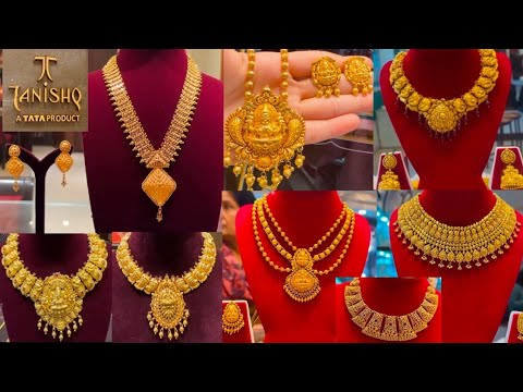 New Tanishq Bridal Necklace Sets with Weight and Price | Tanishq & Others Gold Necklace collection