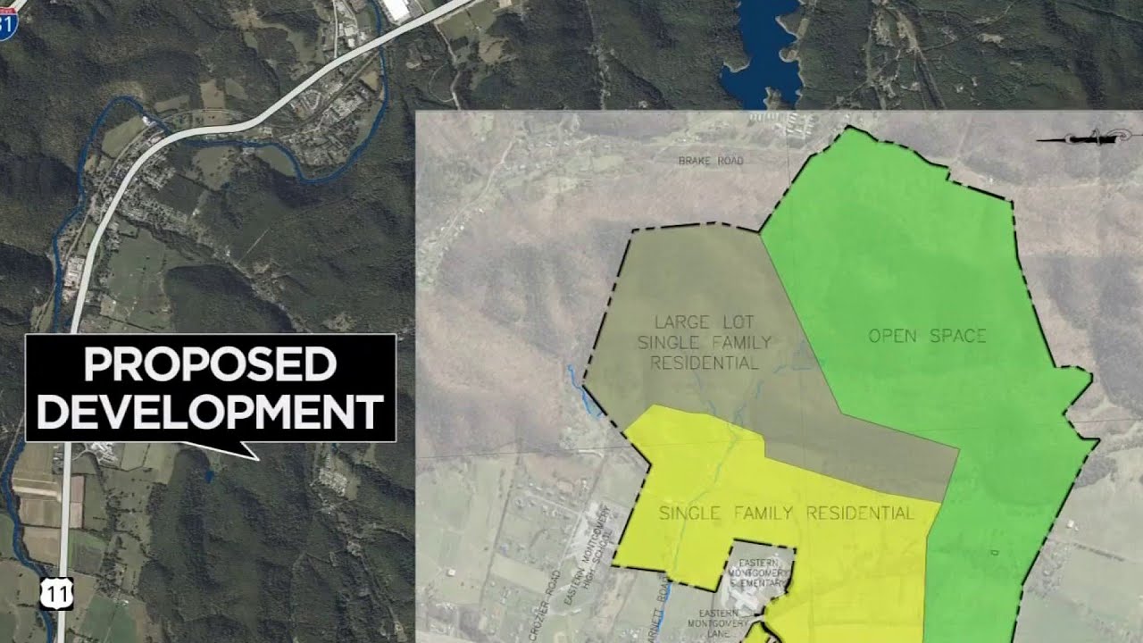 Proposal to rezone 600+ acres near eastern Montgomery elementary and high schools