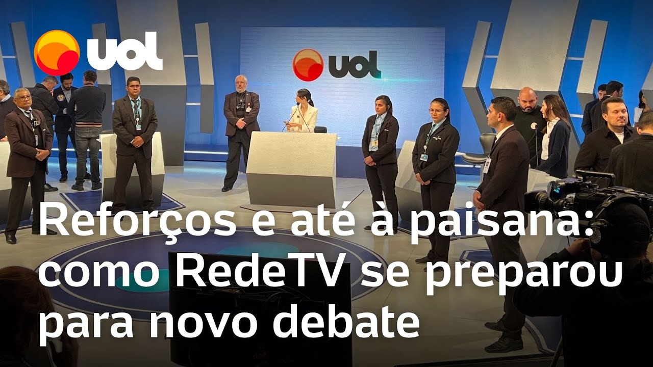 Debate RedeTV/UOL teve detector de metais e um segurança por candidato para evitar cadeirada