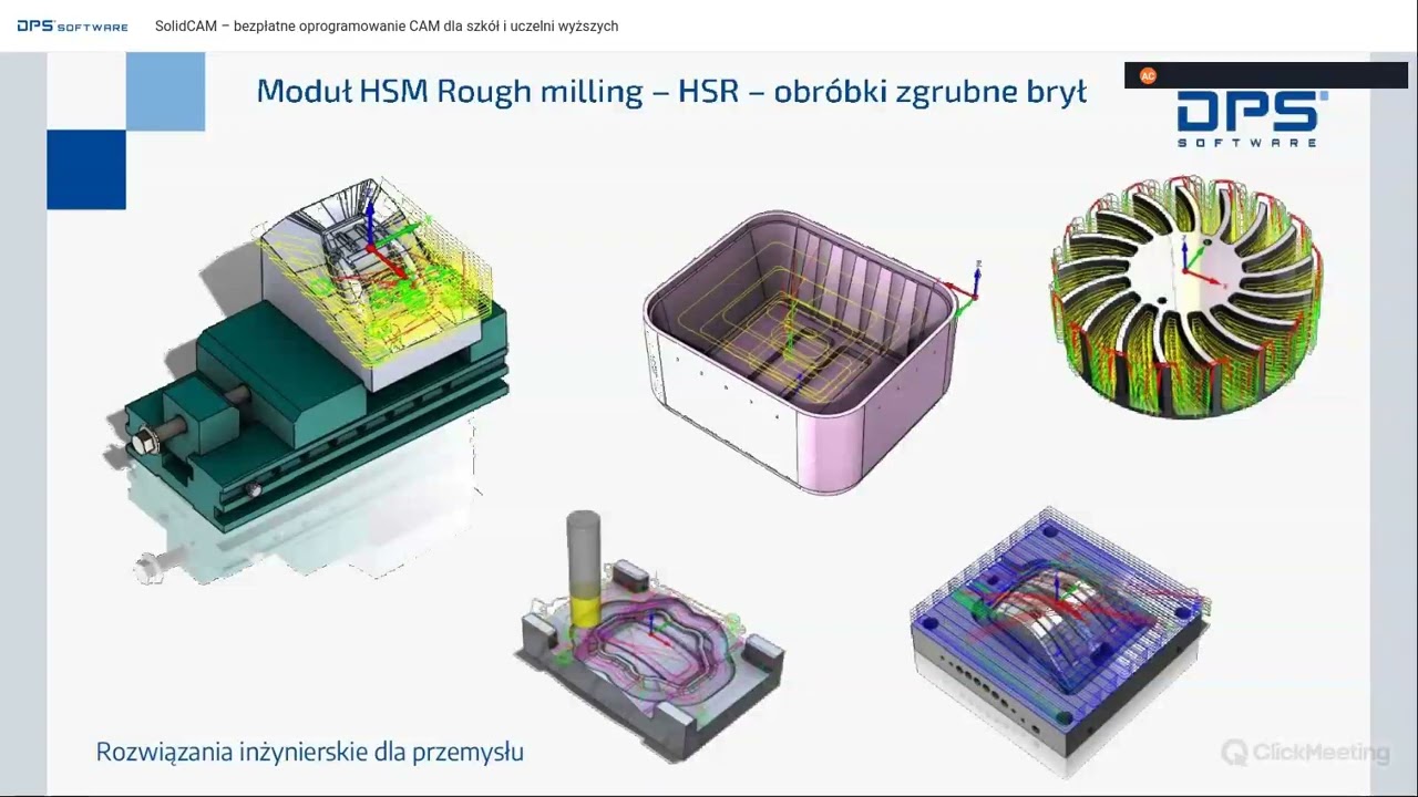 WEBINAR: SolidCAM – bezpłatne oprogramowanie CAM dla szkół i uczelni wyższych | DPS Software