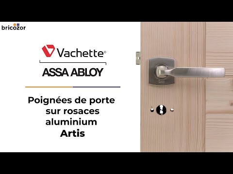Poignées de porte sur rosaces - aluminium - Artis VACHETTE