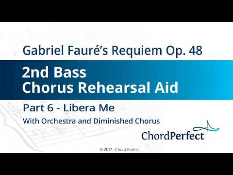 Fauré's Requiem Part 6 - Libera Me - 2nd Bass Chorus Rehearsal Aid