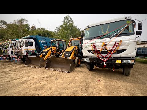 TATA 3530 Tipper bs6 first time work Loading Mud new jcb 3dx| TATA 2518 Tipper