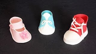 Fondant Baby Shoes