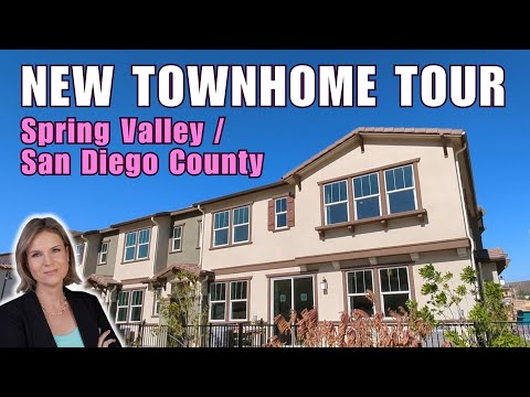 San Diego New Construction Townhome Tour - Beautiful Townhome in Spring Valley