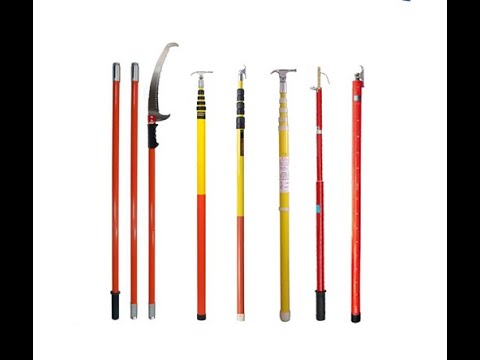 Electrical Safety Rescue Hot Stick for Emergency Rescue, Portable Insulated Rescue Hook and Pole with Strage Bag, Fiberglass Rescue Life Hook video review thumbnail
