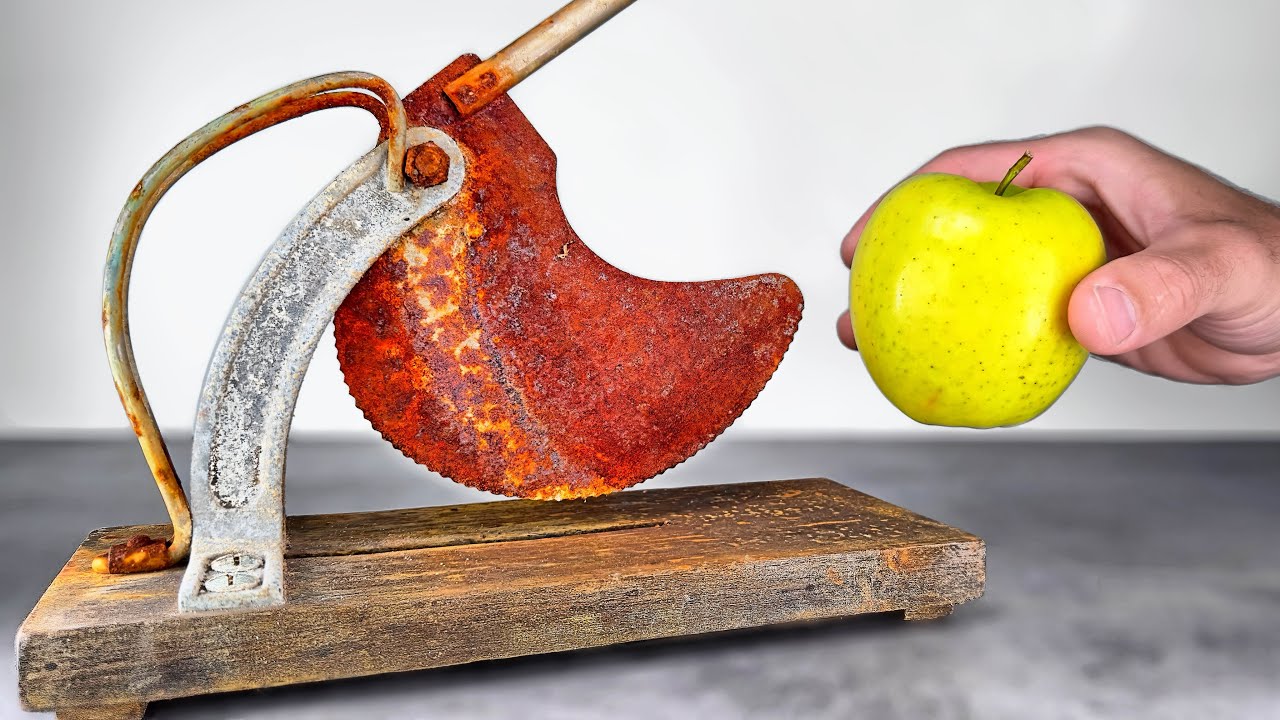 Extremely Rusty and Destroyed Guillotine Restoration