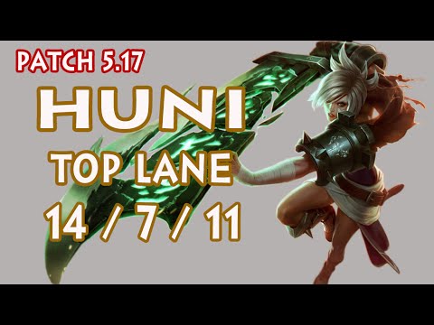 FNC Huni Riven vs Darius - Top Lane 5.17 - KR Master SoloQ