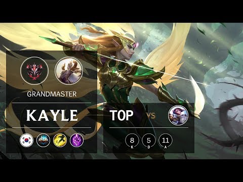 Kayle Top vs Fiora - KR Grandmaster Patch 9.17