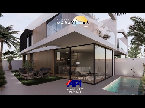 Moradias de luxo com piscina em Torre de la Horadada.Construção nova.