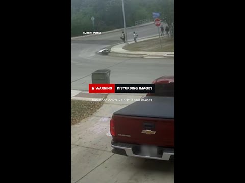 Fiery motorcycle crash narrowly misses kids in Texas