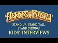 VeggieTales Heroes Of The Bible Stand Up Stand Tall Stand Strong Kids Interviews Title Cards