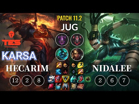 TES Karsa Hecarim vs Nidalee Jungle - KR Patch 11.2