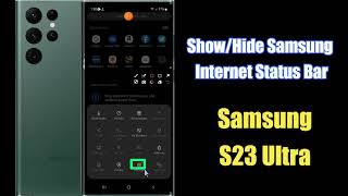 How to Show/Hide Samsung Internet Status Bar Samsung Galaxy S23 Ultra