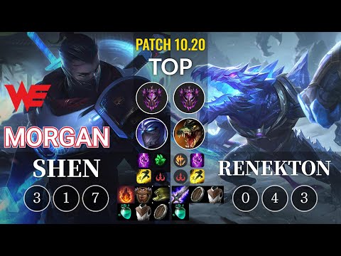 WE Morgan Shen vs Renekton Top - KR Patch 10.20