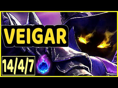 VEIGAR VS JHIN - 14/4/7 KDA MID GAMEPLAY